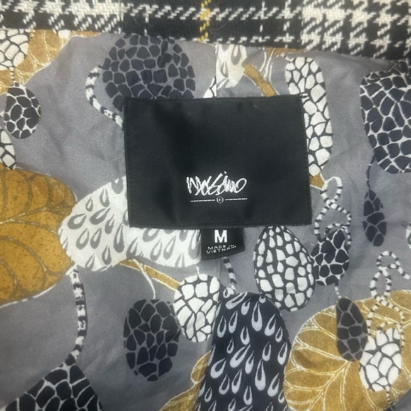 Plaid Wool Blend Cropped Jacket Blazer Size M - Picture 5 of 5